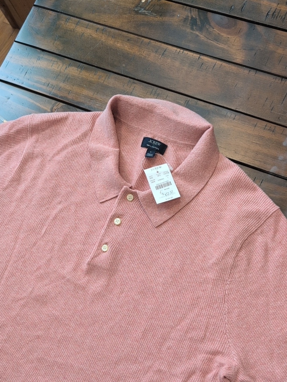J. Crew Textured Cotton Sweater Polo NWT - Picture 6 of 7